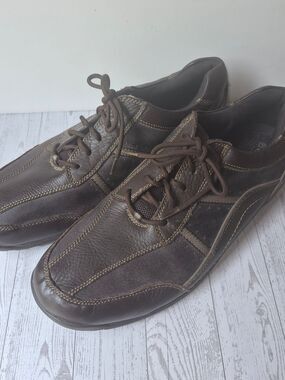 Rockport Men's Brown Leather Casual Lace-Up Shoes 16